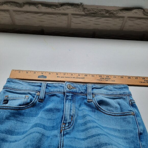 Kancan Jeans Womens 9/28 Low‎ Rise Skinny Ankle Distressed Raw Hem Boho Stretch - Picture 7 of 10